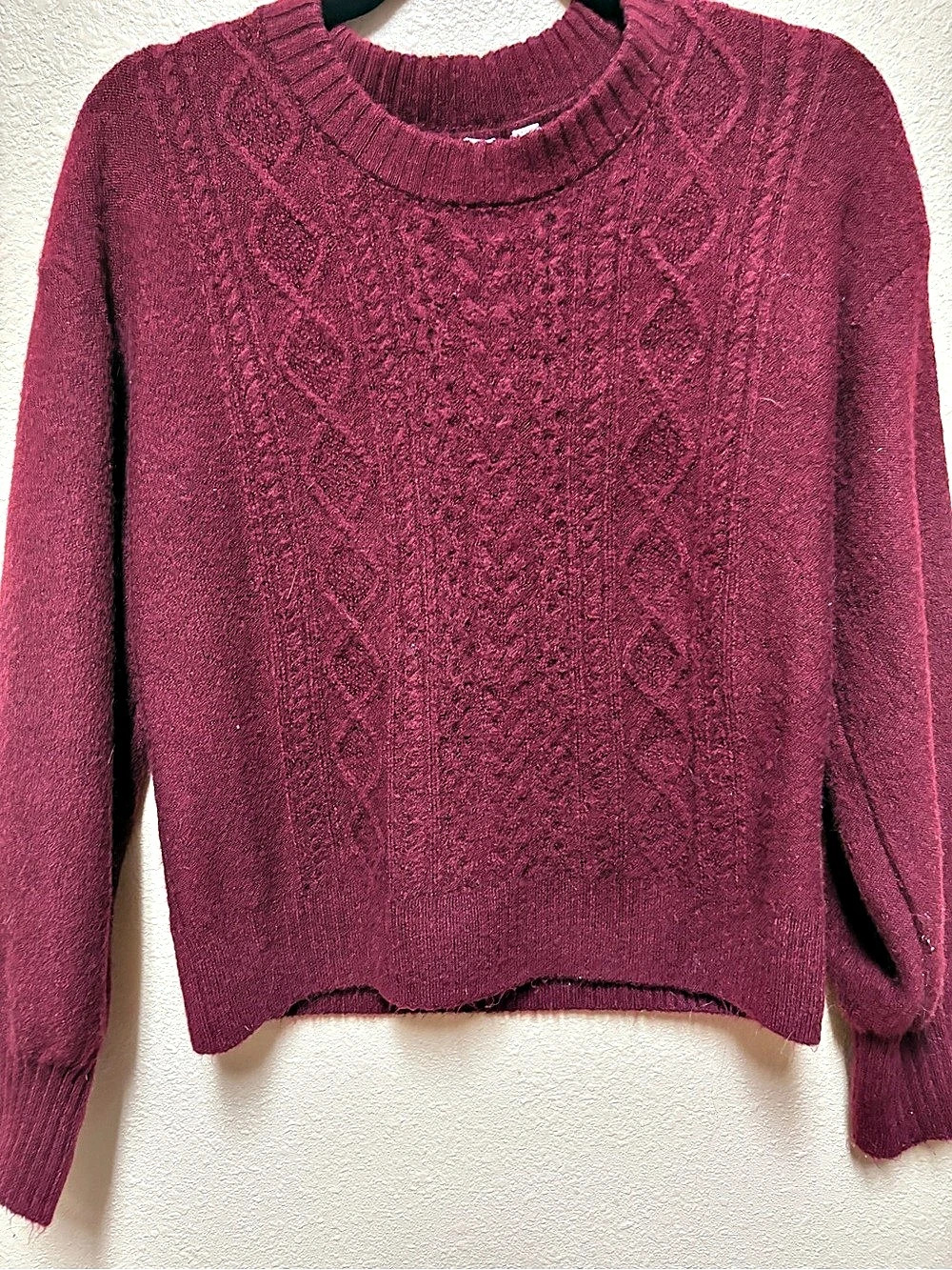 Gap Cable Knit Crewneck Cashmere Sweater Size XS
